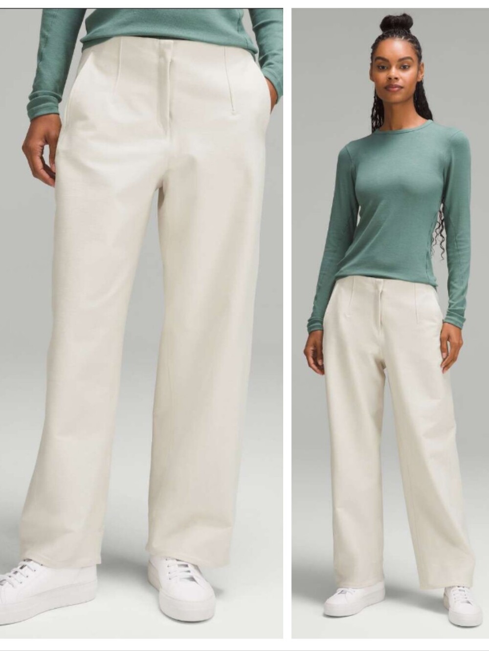 Lululemon Utilitech Relaxed Mid-Rise Trouser 7/8 Length Women's 6 Bone Cleangirl